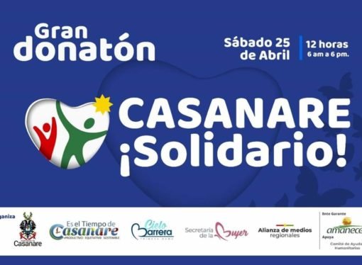 Este 25 de abril Gran donatón “Casanare Solidario”