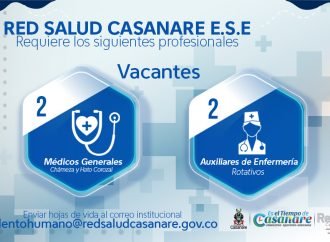 Red Salud Casanare requiere profesionales de la Salud