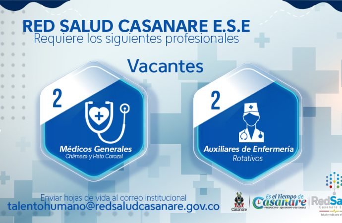 Red Salud Casanare requiere profesionales de la Salud