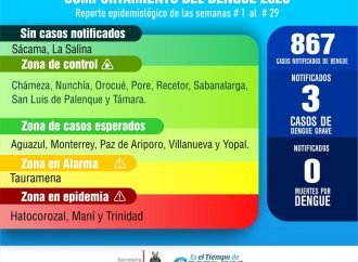 Conozca los tres municipios con mayor casos Dengue en Casanare