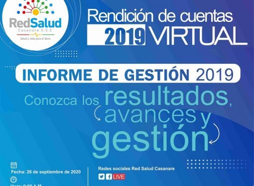 Red Salud Casanare rendirá cuentas de la vigencia 2019