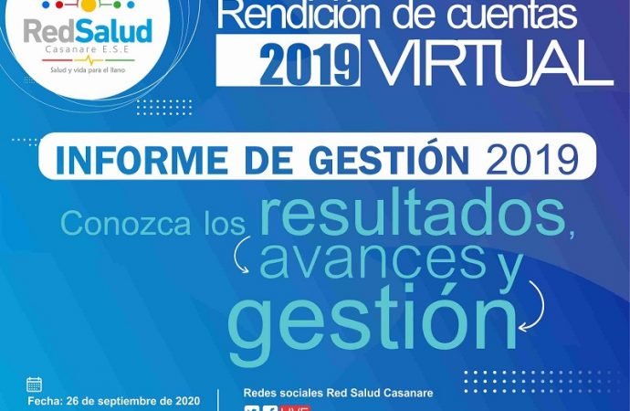 Red Salud Casanare rendirá cuentas de la vigencia 2019