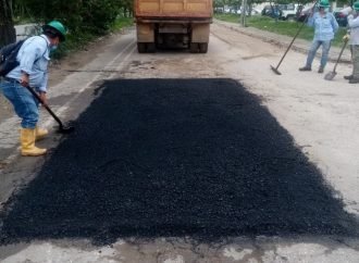 parcheo en la calle 40 de Yopal