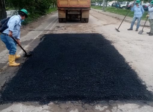 parcheo en la calle 40 de Yopal
