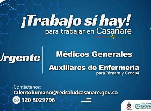 Se requieren médicos generales para trabajar en Casanare