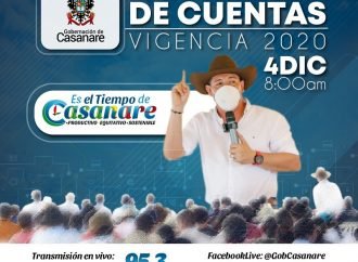 Gobernación de Casanare rinde cuentas hoy a la ciudadanía