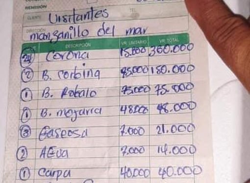 De 738 mil pesos les salió la cuenta