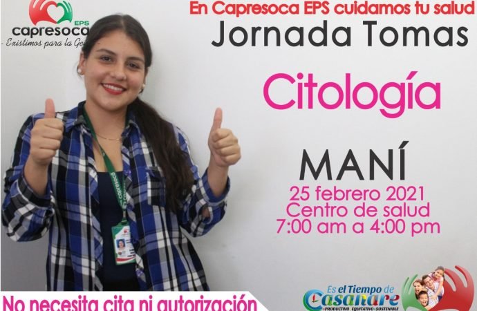 Maní: Jornada de toma de citologías este jueves