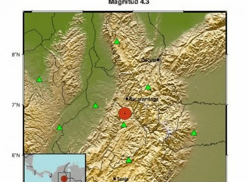 Sismo de 4.3 grados sacudió al departamento de Santander y sus alrededores