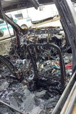 Supuestos grupos al margen de la ley incineraron vehiculo en Tauramena