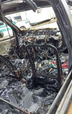 Supuestos grupos al margen de la ley incineraron vehiculo en Tauramena