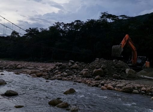 En recuperación  Puente Peatonal Caro en Sabanalarga