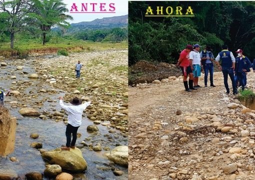 Gestión del Riesgo recuperó vía afectada por el río Aricaporo en Hato Corozal