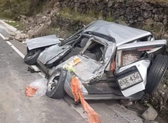 ¡Milagro en la vía! se salvó  Nicasio Peña en aparatoso accidente