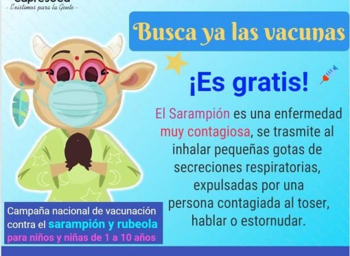 Ojo papás: está en marcha plan de vacunación contra sarampión y rubéola