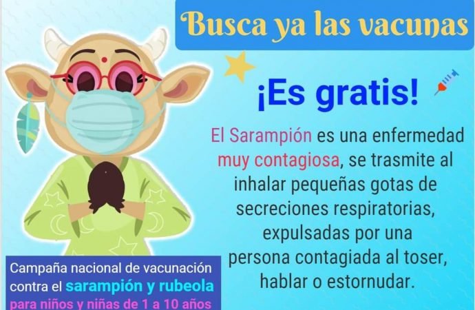 Ojo papás: está en marcha plan de vacunación contra sarampión y rubéola