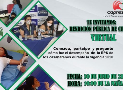 Este 30 de junio, Capresoca adelanta Rendición de Cuentas Virtual 2020.