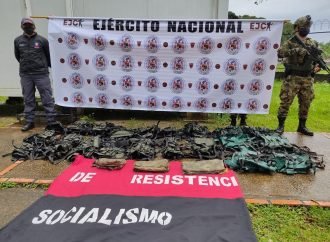 Encuentran depósito con material de intendencia de la guerrilla