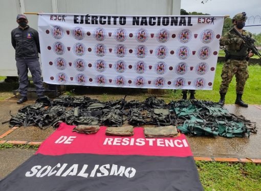 Encuentran depósito con material de intendencia de la guerrilla