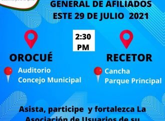 Capresoca invita a los usuarios afiliados de Recetor y Orocué a una reunión general este 29 de julio
