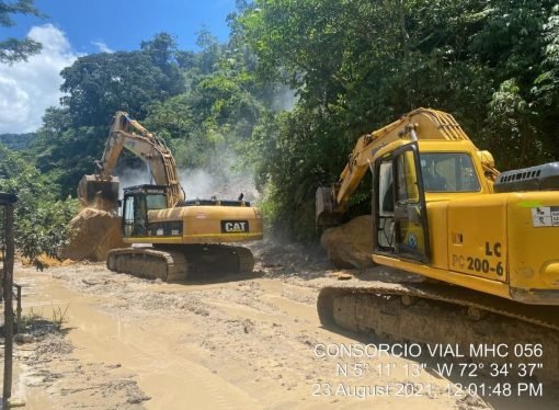 Inició la remoción del deslizamiento de gran magnitud en ‘Las Lajas’