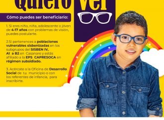 2000 gafas  fueron gestionadas por secretaria de la mujer para niños usuarios de Capresoca