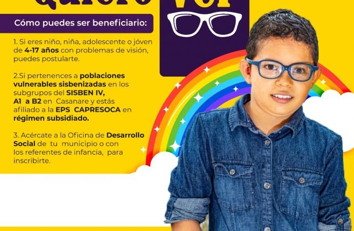 2000 gafas  fueron gestionadas por secretaria de la mujer para niños usuarios de Capresoca