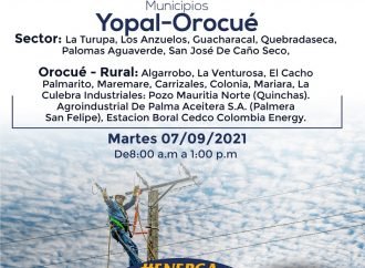 Suspensión de energía este 7 de septiembre 2021