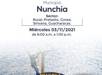 Enerca informa suspensiones programadas de redes de energía del 2 al 10 de noviembre 2021