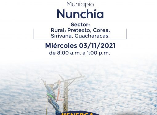 Enerca informa suspensiones programadas de redes de energía del 2 al 10 de noviembre 2021