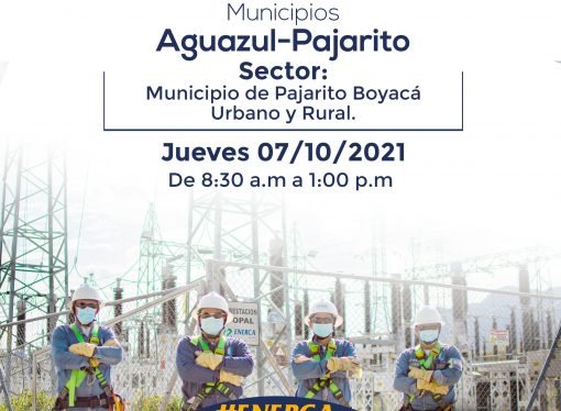 Enerca informa suspensiones programadas de redes de energía del 5 al 7 de octubre 2021