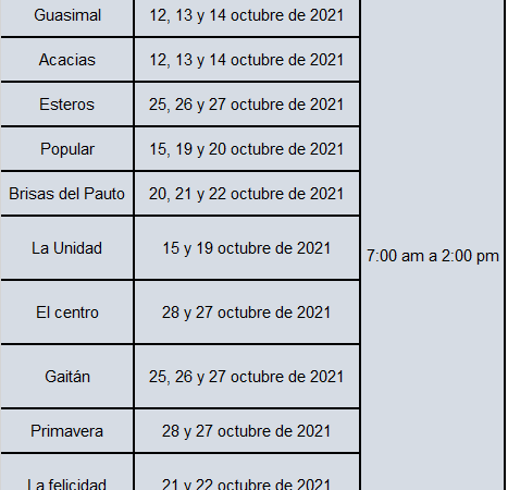 Jornadas de vacunación contra la COVID 19 área urbana y rural de San Luis De Palenque