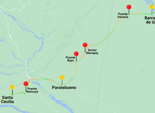Cierres viales Barranca de Upía Villavicencio