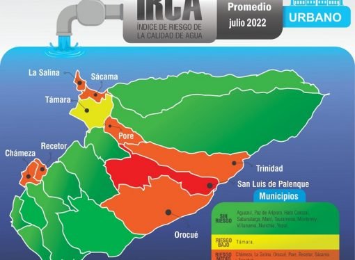 Incremento de municipios de Casanare, con riesgo por la calidad del agua