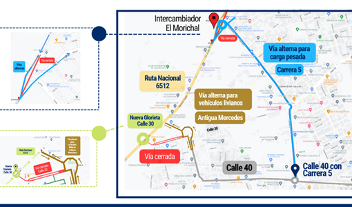 Habrá cierres en la Glorieta de la calle 30 en Yopal