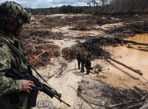 Autoridades desmantela mina ilegal en selvas de Guainía