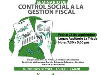 Contraloría de Casanare realizará seminarios de control social