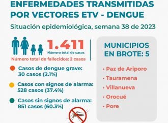 Casos de dengue disminuyen en Casanare